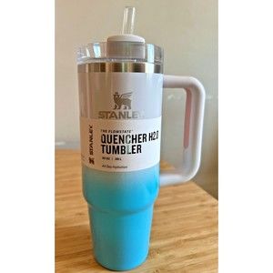STANLEY THE QUENCHER H2.0 FLOWSTATE TUMBLER 30 OZ POOL OMBRE w/STRAW - BRAND NEW